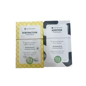 Think Tank Scholar: Addition & Subtraction Flashcards (2 Boxes) Home School 6+
